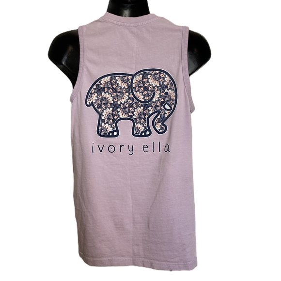 Elephant Ivory Ella Purple Girl's Sleeveless Tank Top XS - Picture 2 of 15